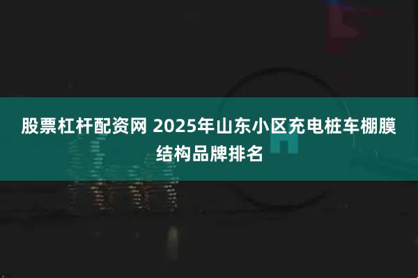 股票杠杆配资网 2025年山东小区充电桩车棚膜结构品牌排名