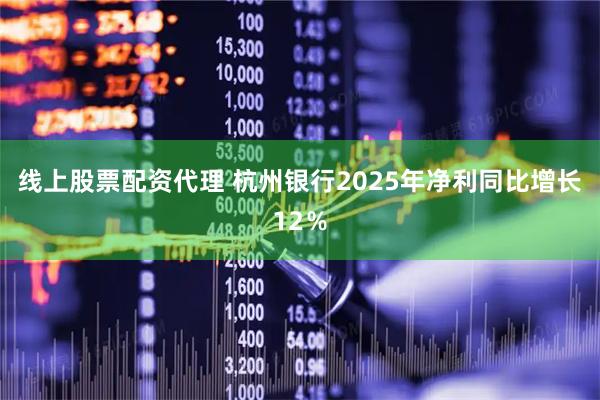 线上股票配资代理 杭州银行2025年净利同比增长12％